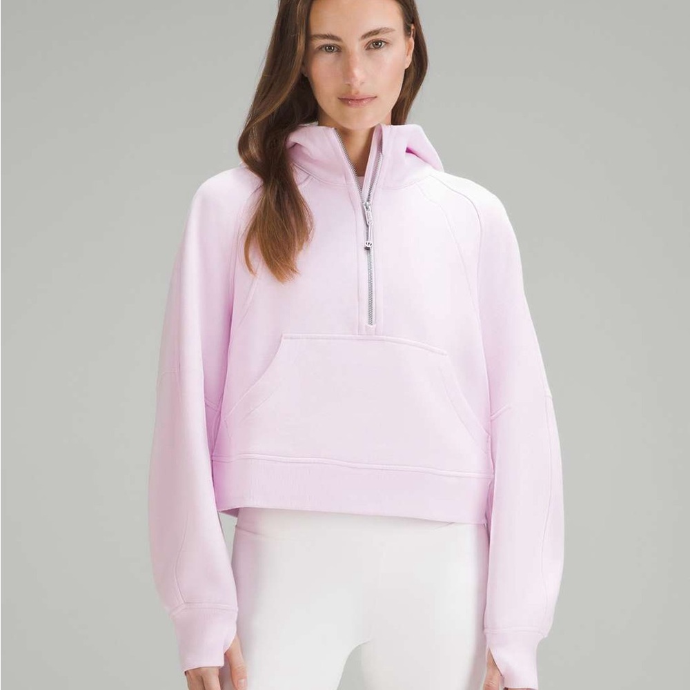Lululemon Athletica Soft Pink Half-Zip Hoodie